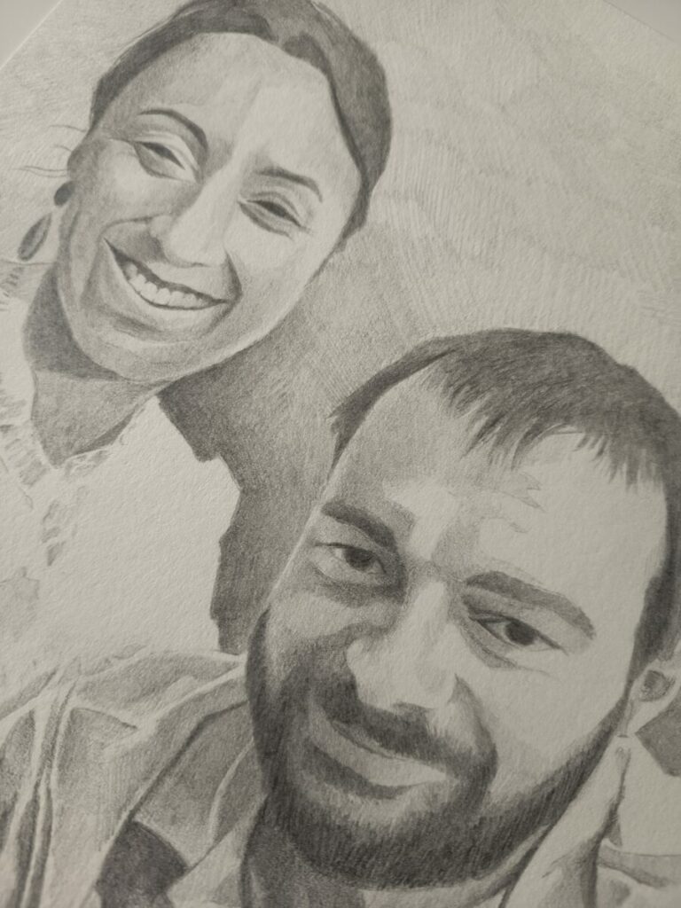 Portrait réalisé au crayon graphite en décmebre2025