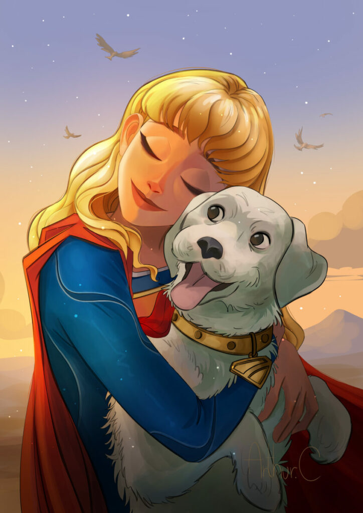 SuperGirl, création réalisée en juillet 2026 par Arthur Colomb avec Photoshop en numérique.